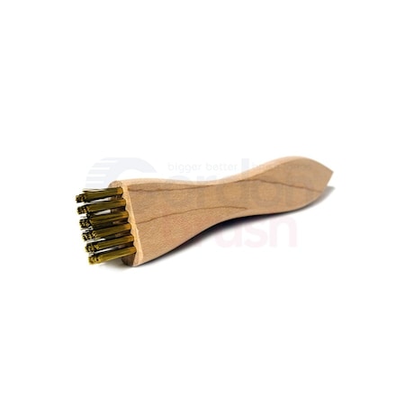 Gordon Brush 2 x 6 Row 0.006" Brass Bristle and Wood Handle Applicator Brush WA12BG-12